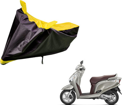 Auto Hub Two Wheeler Cover for Honda(Aviator, Black, Yellow)