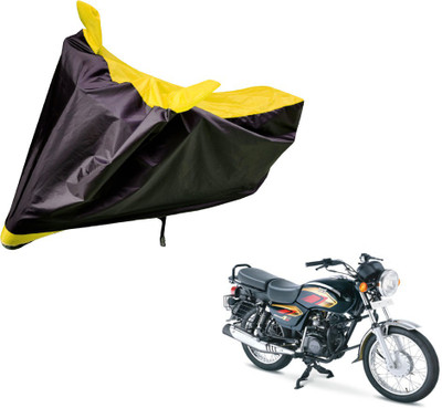 Auto Hub Two Wheeler Cover for TVS(Max 4R, Black, Yellow)