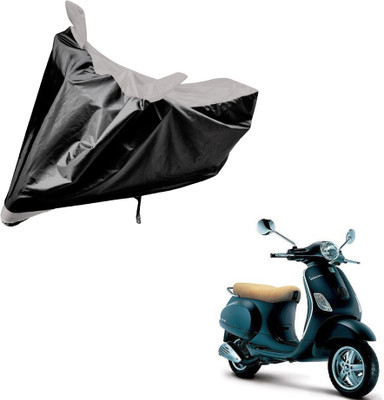 Auto Hub Two Wheeler Cover for Universal For Bike(Piaggio Vespa, Black, Silver)