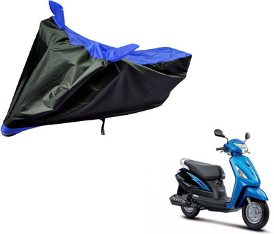 Auto Hub Two Wheeler Cover for Suzuki(Zeus, Black, Blue)