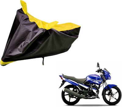 Auto Hub Two Wheeler Cover for Yamaha(Gladiator, Black, Yellow)