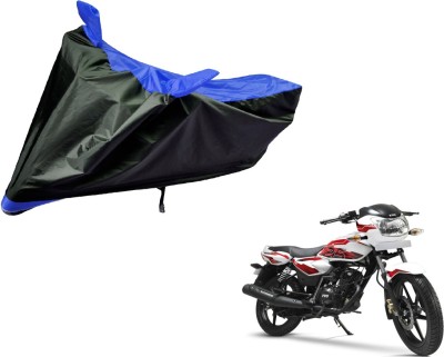 Auto Hub Two Wheeler Cover for TVS(Phoenix 125, Black, Blue)