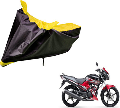 Auto Hub Two Wheeler Cover for Yamaha(SS 125, Black, Yellow)