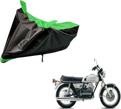 Auto Hub Two Wheeler Cover for Yamaha(RD 350, Black, Green)
