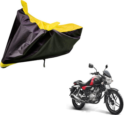 Auto Hub Two Wheeler Cover for Bajaj(V 150, Black, Yellow)