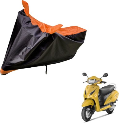 Auto Hub Two Wheeler Cover for Honda(Activa 5G, Black, Orange)