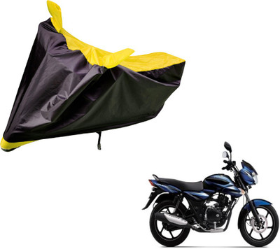 Auto Hub Two Wheeler Cover for Bajaj(Discover, Black, Yellow)