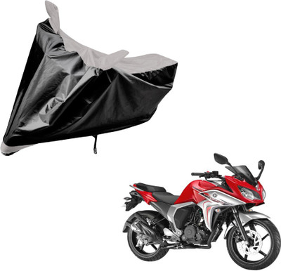 Auto Hub Two Wheeler Cover for Yamaha(Fazer, Black, Silver)