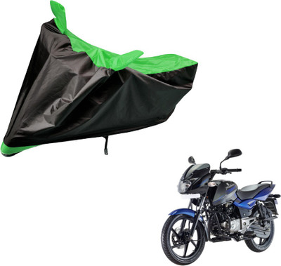 Auto Hub Two Wheeler Cover for Bajaj(Pulsar 150 DTS-i, Black, Green)