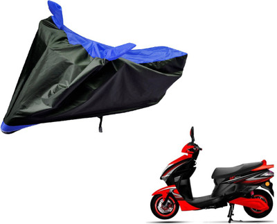 Auto Hub Two Wheeler Cover for Kinetic(Nova, Black, Blue)