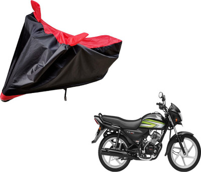 Amanzo Two Wheeler Cover for Honda(CD 110 Dream, Black, Red)