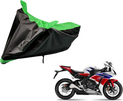 Amanzo Two Wheeler Cover for Honda(CBR 1000RR, Black, Green)
