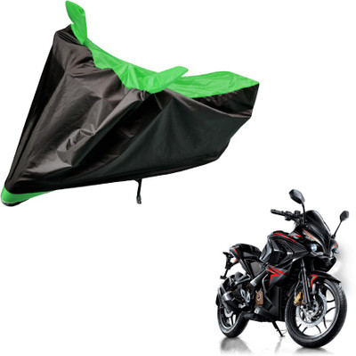 Auto Hub Two Wheeler Cover for Bajaj(Pulsar RS 200, Black, Green)