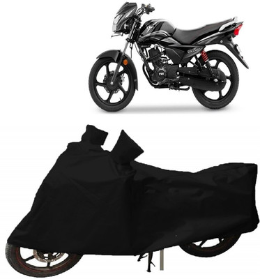 APNEK Two Wheeler Cover for TVS(Victor New, Black)