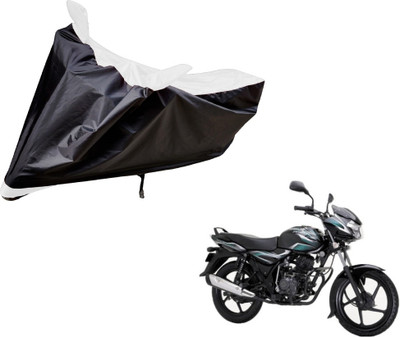 Auto Hub Two Wheeler Cover for Bajaj(Discover 100 DTS-i, Black, White)
