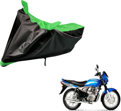 Auto Hub Two Wheeler Cover for Bajaj(Black, Green)