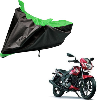 Auto Hub Two Wheeler Cover for TVS(Flame SR125, Black, Green)