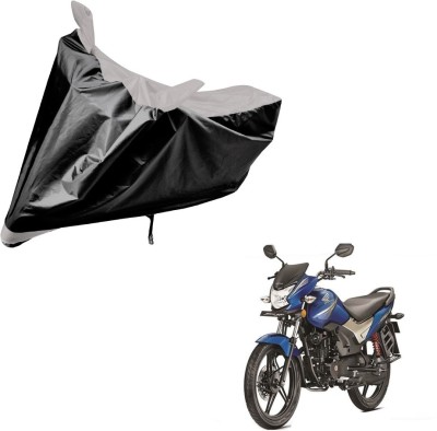 Auto Hub Two Wheeler Cover for Honda(CB Shine, Black, Silver)