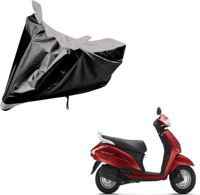 Auto Hub Two Wheeler Cover for Honda(Activa 125, Black, Silver)