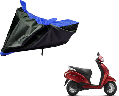 Auto Hub Two Wheeler Cover for Honda(Activa 125, Black, Blue)