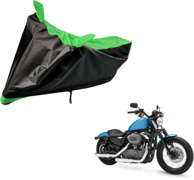 Auto Hub Two Wheeler Cover for Harley Davidson(XL 1200, Black, Green)