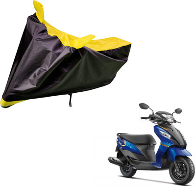 Auto Hub Two Wheeler Cover for Suzuki(Let's, Black, Yellow)