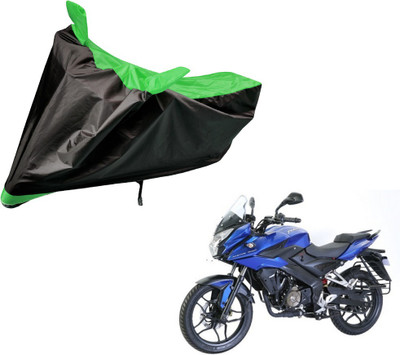 Auto Hub Two Wheeler Cover for Bajaj(Pulsar AS 150, Black, Green)