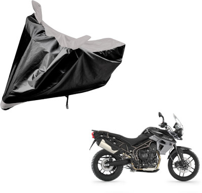 Amanzo Two Wheeler Cover for Triumph(Tiger 800 XR, Black, Silver)