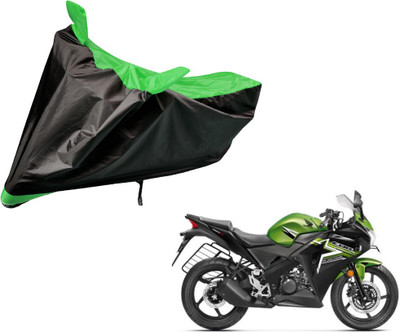 Auto Hub Two Wheeler Cover for Honda(CBR 150R, Black, Green)