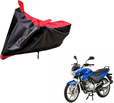 Amanzo Two Wheeler Cover for Bajaj(Discover 150 s, Black, Red)