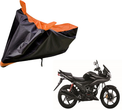 Amanzo Two Wheeler Cover for Honda(CBF Stunner, Black, Orange)