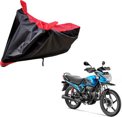 Auto Hub Two Wheeler Cover for Hero(Passion Pro, Black, Red)