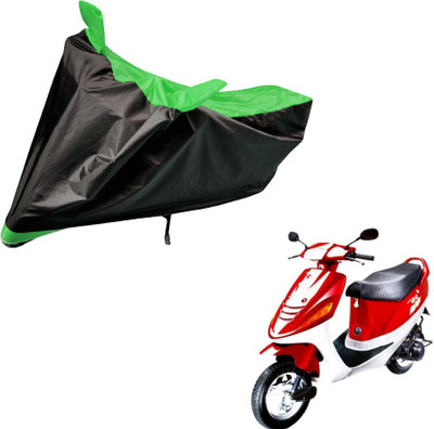 Auto Hub Two Wheeler Cover for Kinetic(Black, Green)