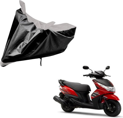 Auto Hub Two Wheeler Cover for Yamaha(Ray Z, Black, Silver)