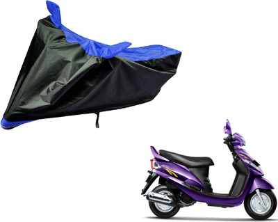 Auto Hub Two Wheeler Cover for Mahindra(Rodeo RZ, Black, Blue)