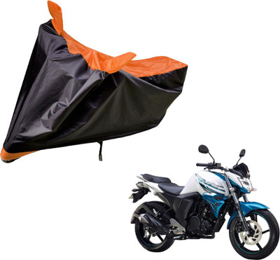 Auto Hub Two Wheeler Cover for Yamaha(FZ-S, Black, Orange)