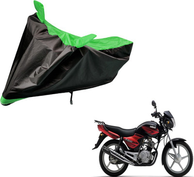 Auto Hub Two Wheeler Cover for Yamaha(YBR 125, Black, Green)