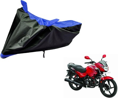 Auto Hub Two Wheeler Cover for Hero(Glamour FI, Black, Blue)