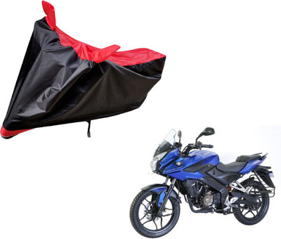 Auto Hub Two Wheeler Cover for Bajaj(Pulsar AS 150, Black, Red)