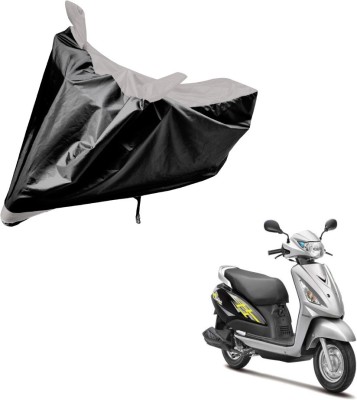 Amanzo Two Wheeler Cover for Suzuki(Swish, Black, Silver)