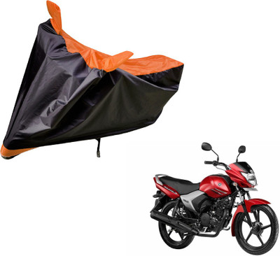 Auto Hub Two Wheeler Cover for Yamaha(Saluto, Black, Orange)