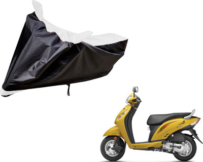 Auto Hub Two Wheeler Cover for Honda(Activa i, Black, White)