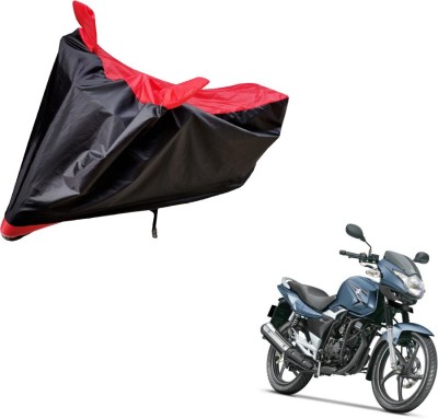 Auto Hub Two Wheeler Cover for Suzuki(GS 150R, Black, Red)