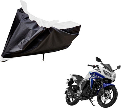 Auto Hub Two Wheeler Cover for Yamaha(Fazer, Black, White)