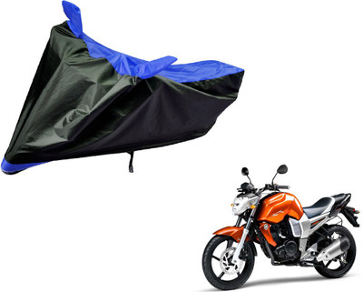 Auto Hub Two Wheeler Cover for Yamaha(FZ16, Black, Blue)