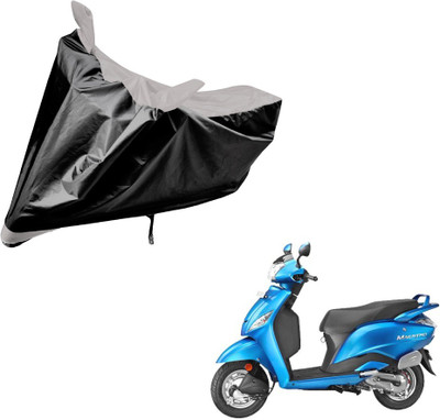 Auto Hub Two Wheeler Cover for Hero(Maestro, Black, Silver)