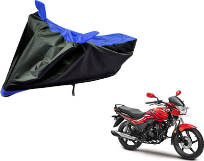 Auto Hub Two Wheeler Cover for Hero(Passion Xpro, Black, Blue)