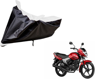 Auto Hub Two Wheeler Cover for Yamaha(Saluto, Black, White)