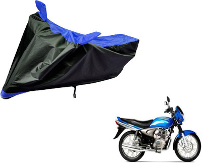 Auto Hub Two Wheeler Cover for Bajaj(Black, Blue)