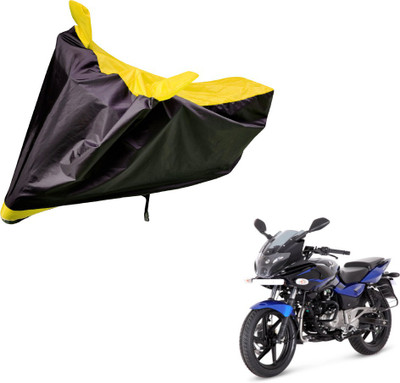 Auto Hub Two Wheeler Cover for Bajaj(Pulsar, Black, Yellow)